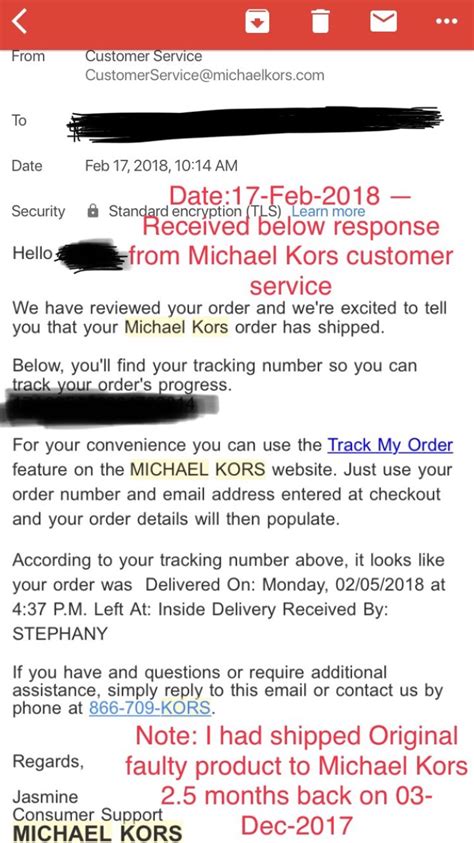 michael kors customer service email